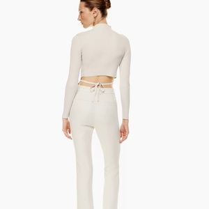 Aritzia long sleeve open back top